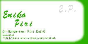 eniko piri business card